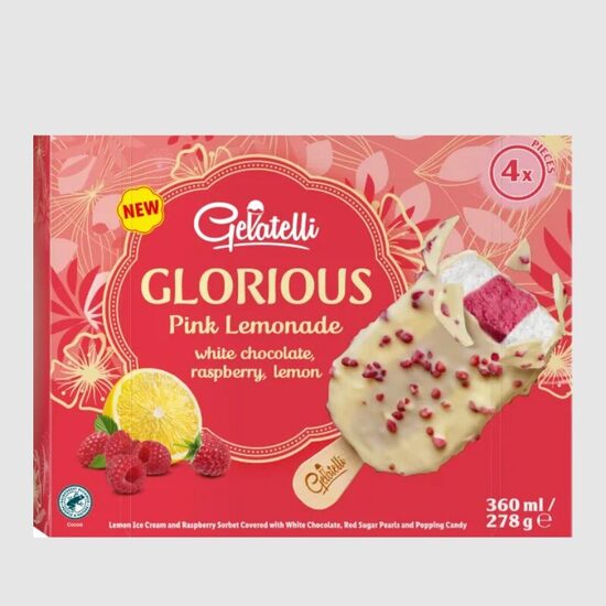 Valge šokolaad, vaarikas ja sidrun 4x90ml